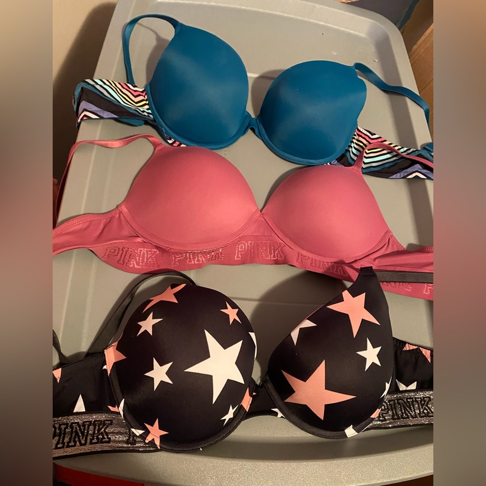 NWOT Victoria’s Secret PINK Bra Bundle 36D